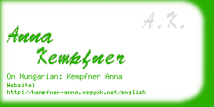 anna kempfner business card
